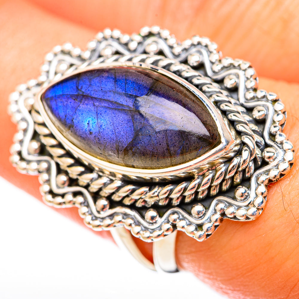 Labradorite Rings handcrafted by Ana Silver Co - RING122635