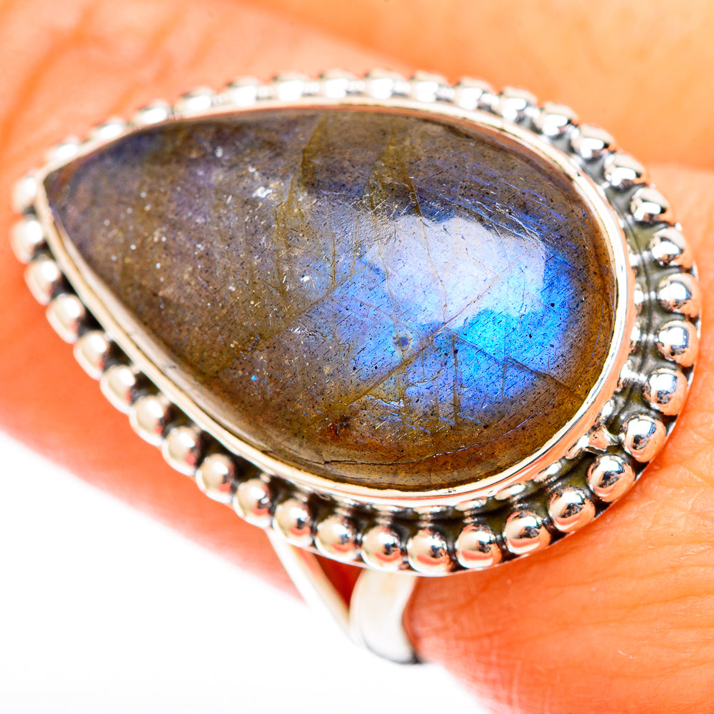 Labradorite Rings handcrafted by Ana Silver Co - RING122637
