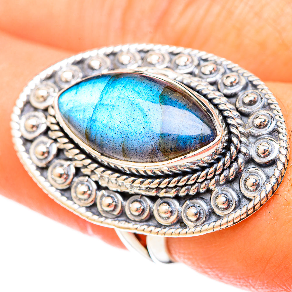 Labradorite Rings handcrafted by Ana Silver Co - RING122639