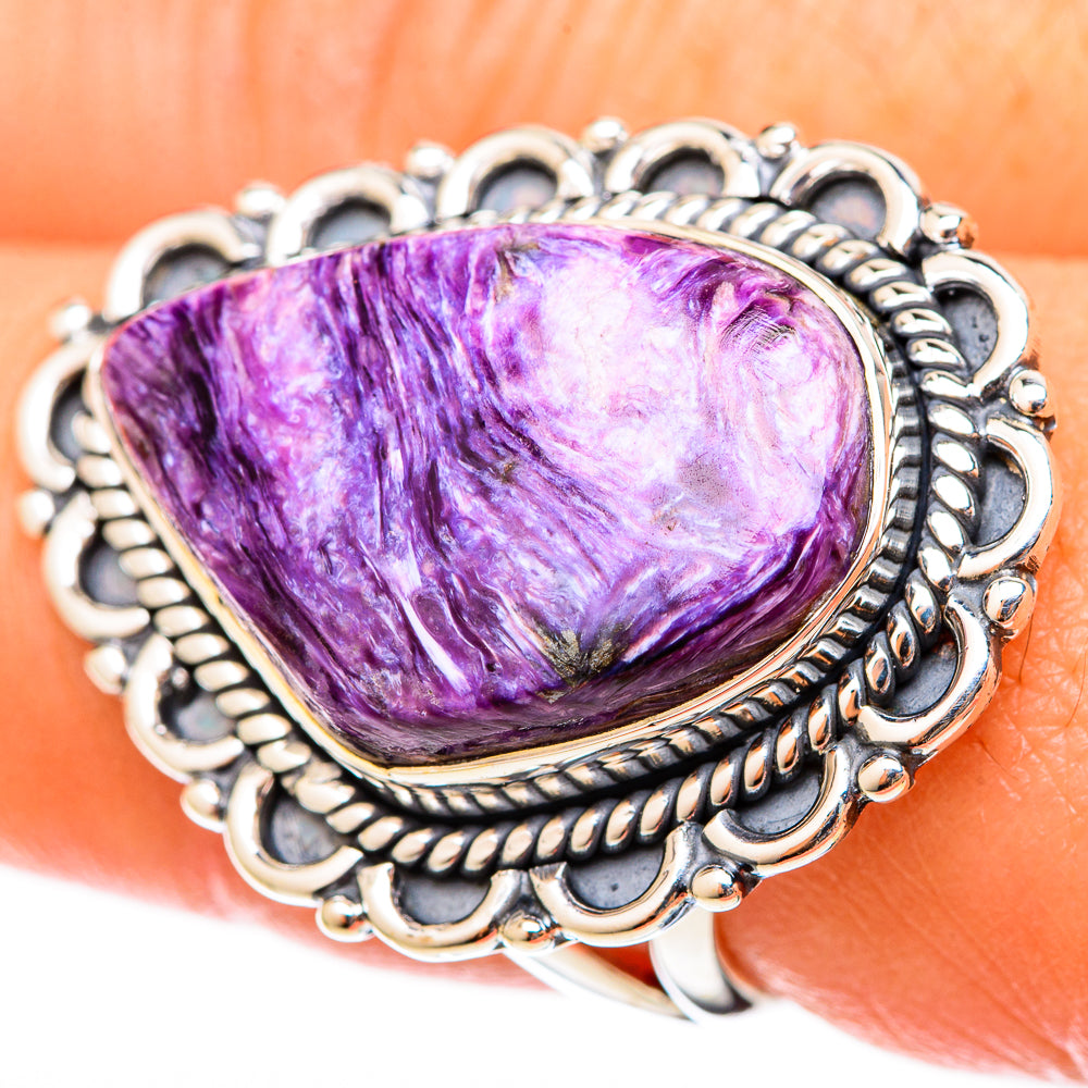 Charoite Rings handcrafted by Ana Silver Co - RING122648