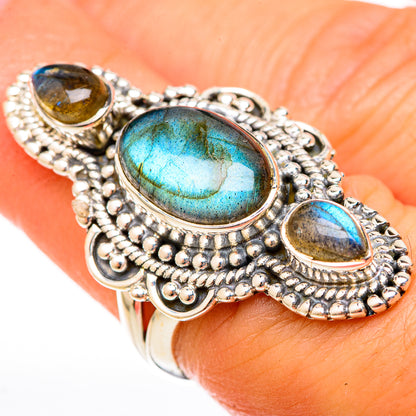 Labradorite Rings handcrafted by Ana Silver Co - RING122651