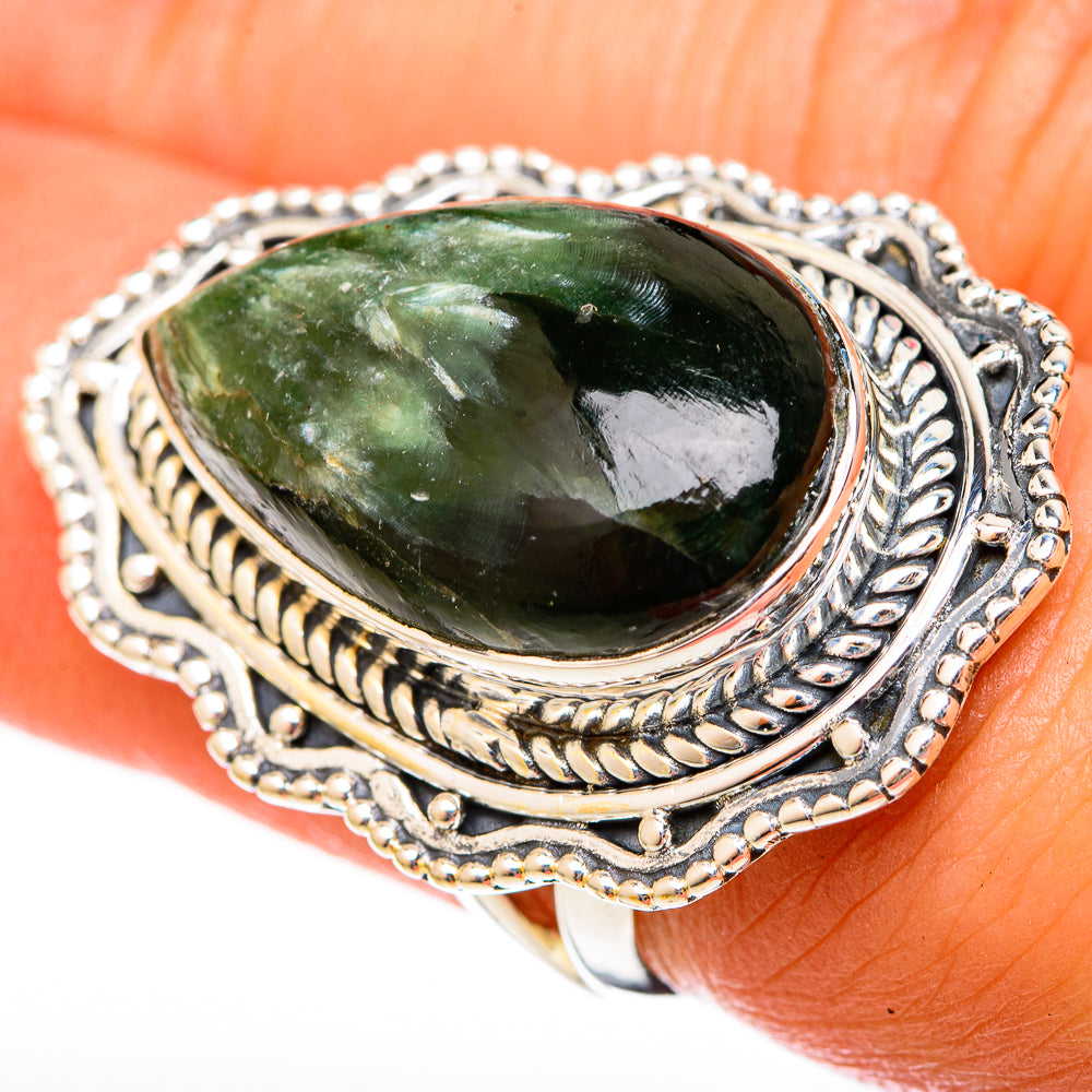 Seraphinite Rings handcrafted by Ana Silver Co - RING122655