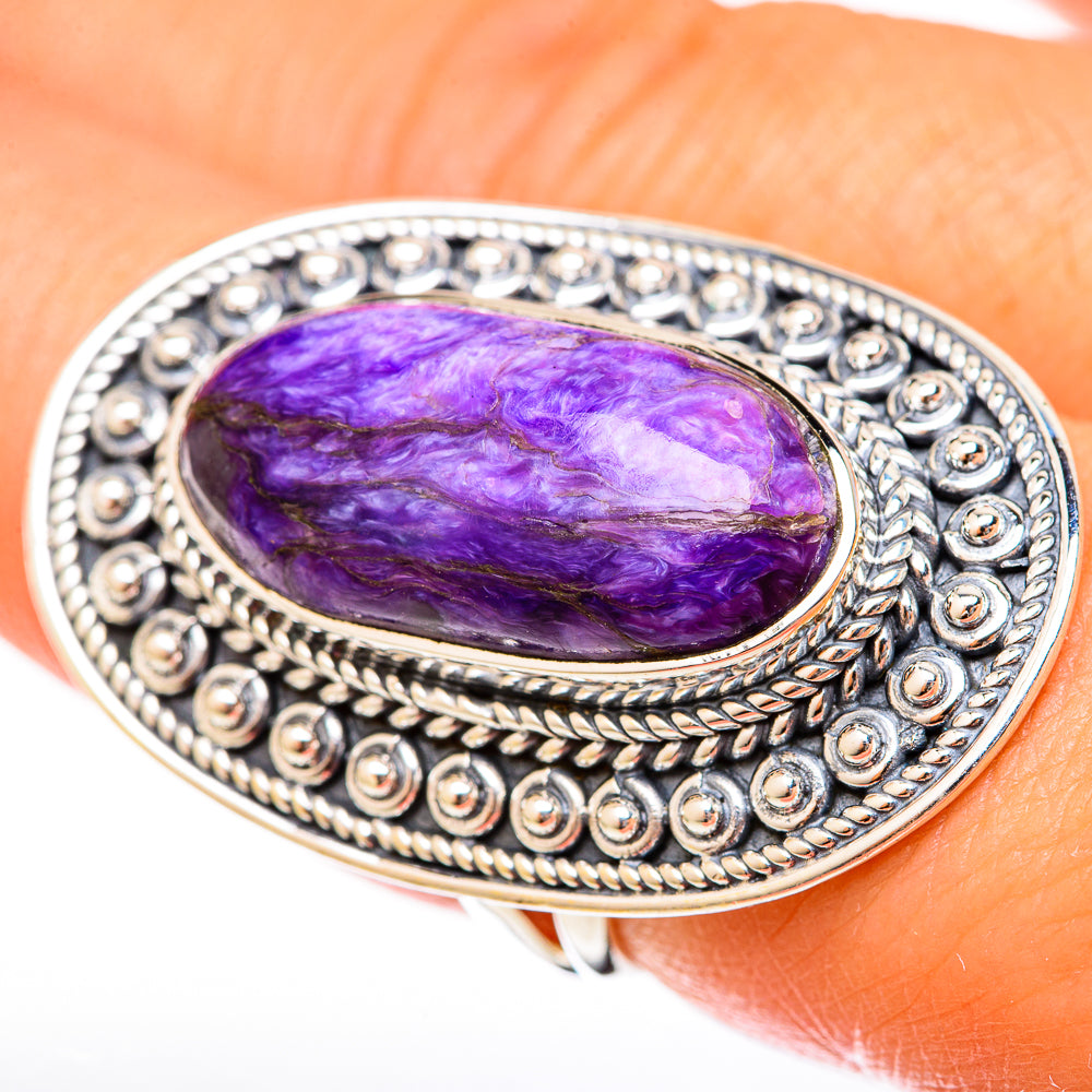 Charoite Rings handcrafted by Ana Silver Co - RING122658