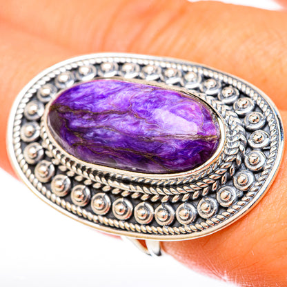 Charoite Rings handcrafted by Ana Silver Co - RING122658