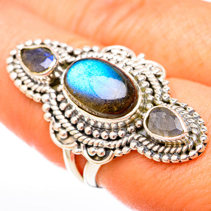 Labradorite Rings handcrafted by Ana Silver Co - RING122659