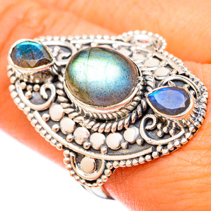 Labradorite Rings handcrafted by Ana Silver Co - RING122661
