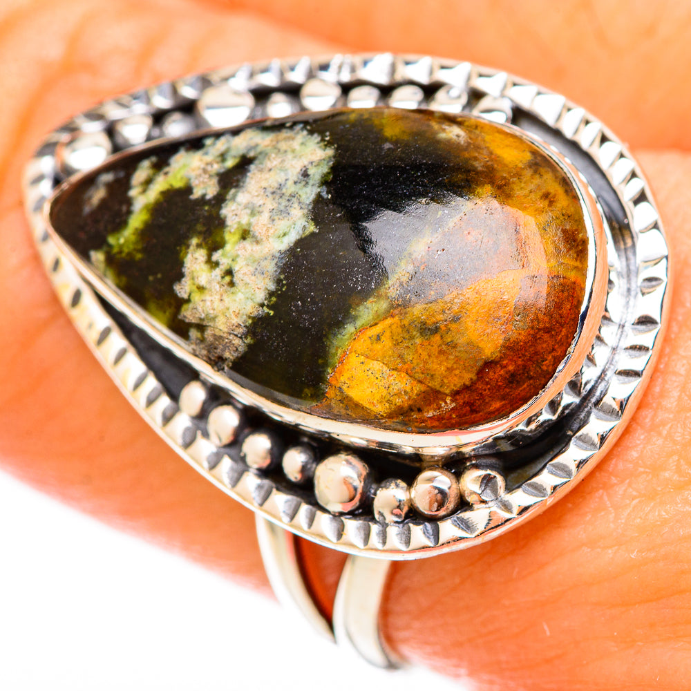 Australian Green Opal Rings handcrafted by Ana Silver Co - RING122662
