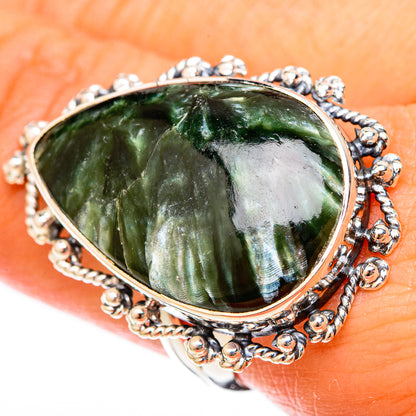 Seraphinite Rings handcrafted by Ana Silver Co - RING122664