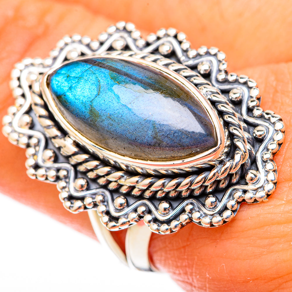 Labradorite Rings handcrafted by Ana Silver Co - RING122668