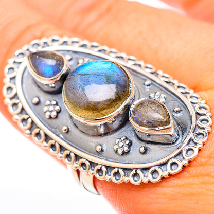 Labradorite Rings handcrafted by Ana Silver Co - RING122670