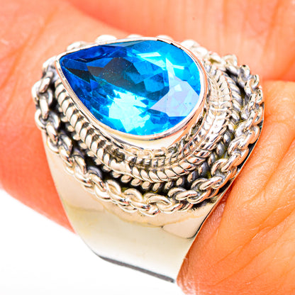 Swiss Blue Topaz Rings handcrafted by Ana Silver Co - RING122676