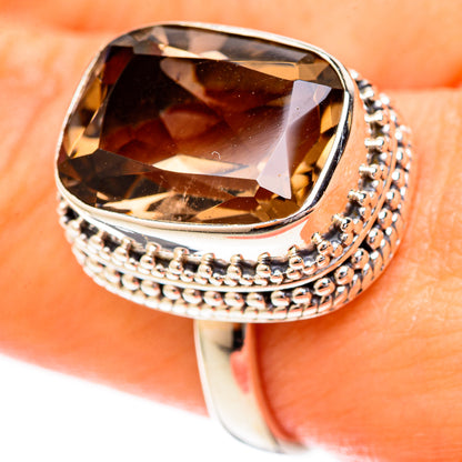 Smoky Quartz Rings handcrafted by Ana Silver Co - RING122681