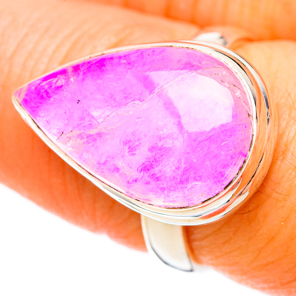 Pink Moonstone Rings handcrafted by Ana Silver Co - RING122683