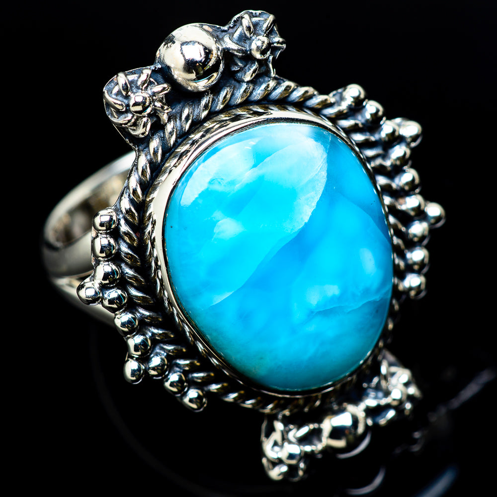 Larimar Rings handcrafted by Ana Silver Co - RING12269