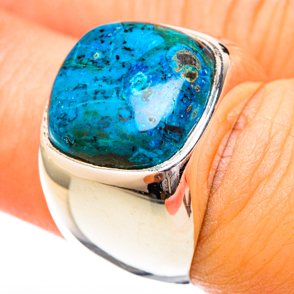 Chrysocolla Rings handcrafted by Ana Silver Co - RING122697