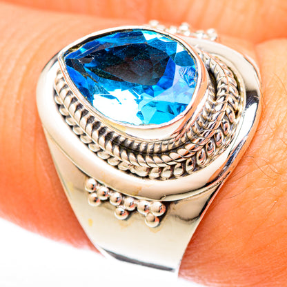 Blue Topaz Rings handcrafted by Ana Silver Co - RING122698