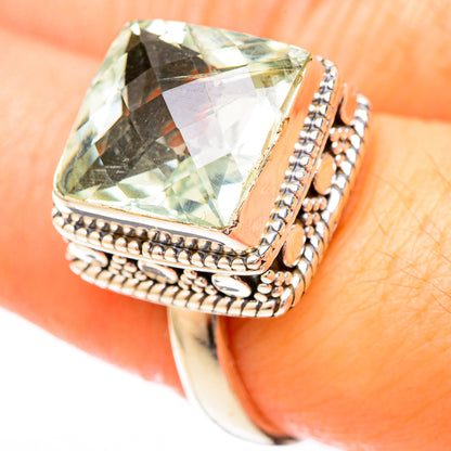 Green Amethyst Rings handcrafted by Ana Silver Co - RING122700