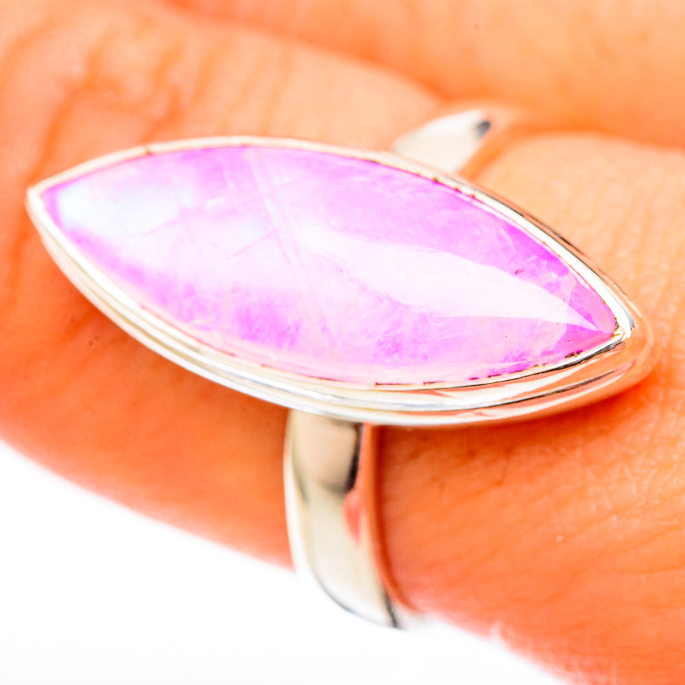 Pink Moonstone Rings handcrafted by Ana Silver Co - RING122703