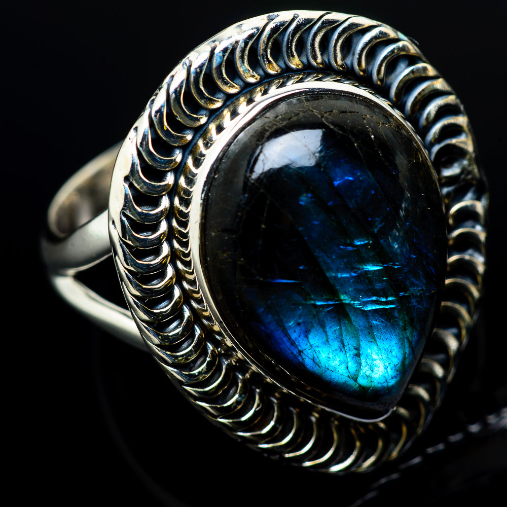 Labradorite Rings handcrafted by Ana Silver Co - RING12272