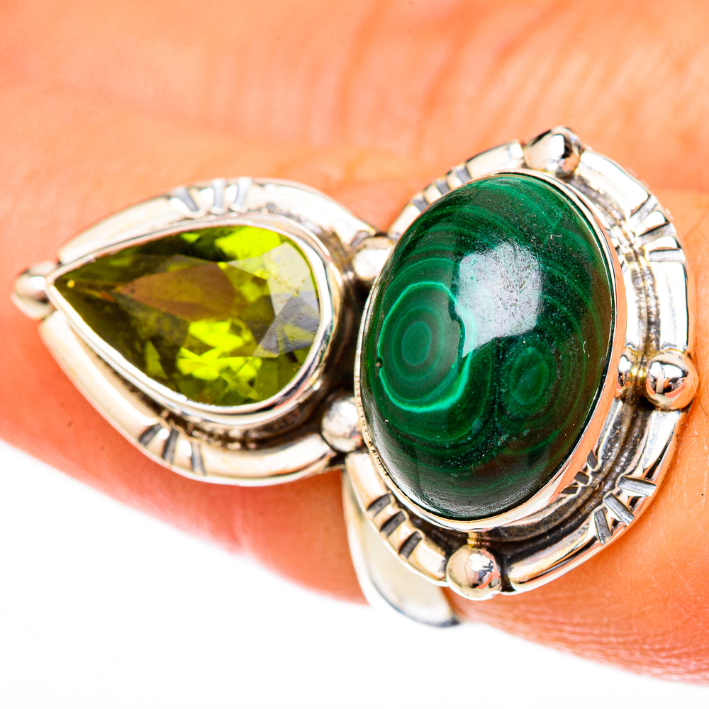 Malachite Rings handcrafted by Ana Silver Co - RING122720