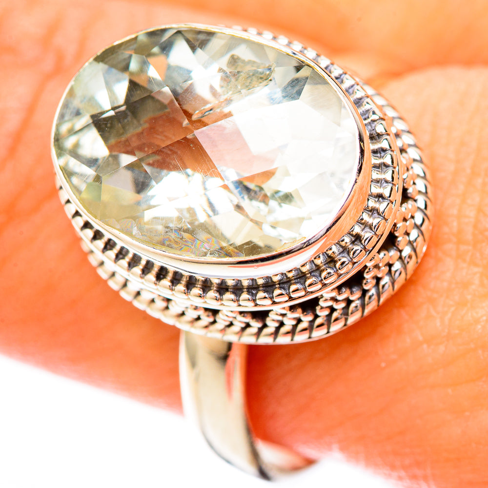 Green Amethyst Rings handcrafted by Ana Silver Co - RING122721