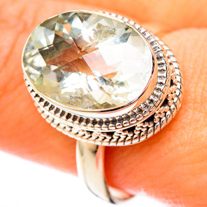 Green Amethyst Rings handcrafted by Ana Silver Co - RING122721