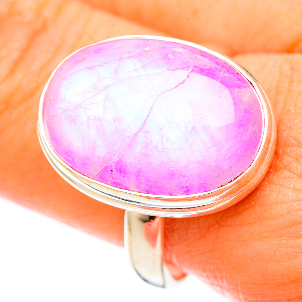 Pink Moonstone Rings handcrafted by Ana Silver Co - RING122723