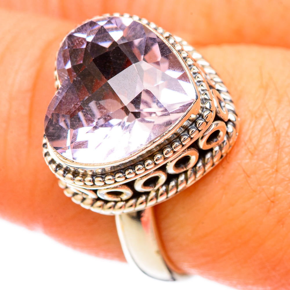 Pink Amethyst Rings handcrafted by Ana Silver Co - RING122725
