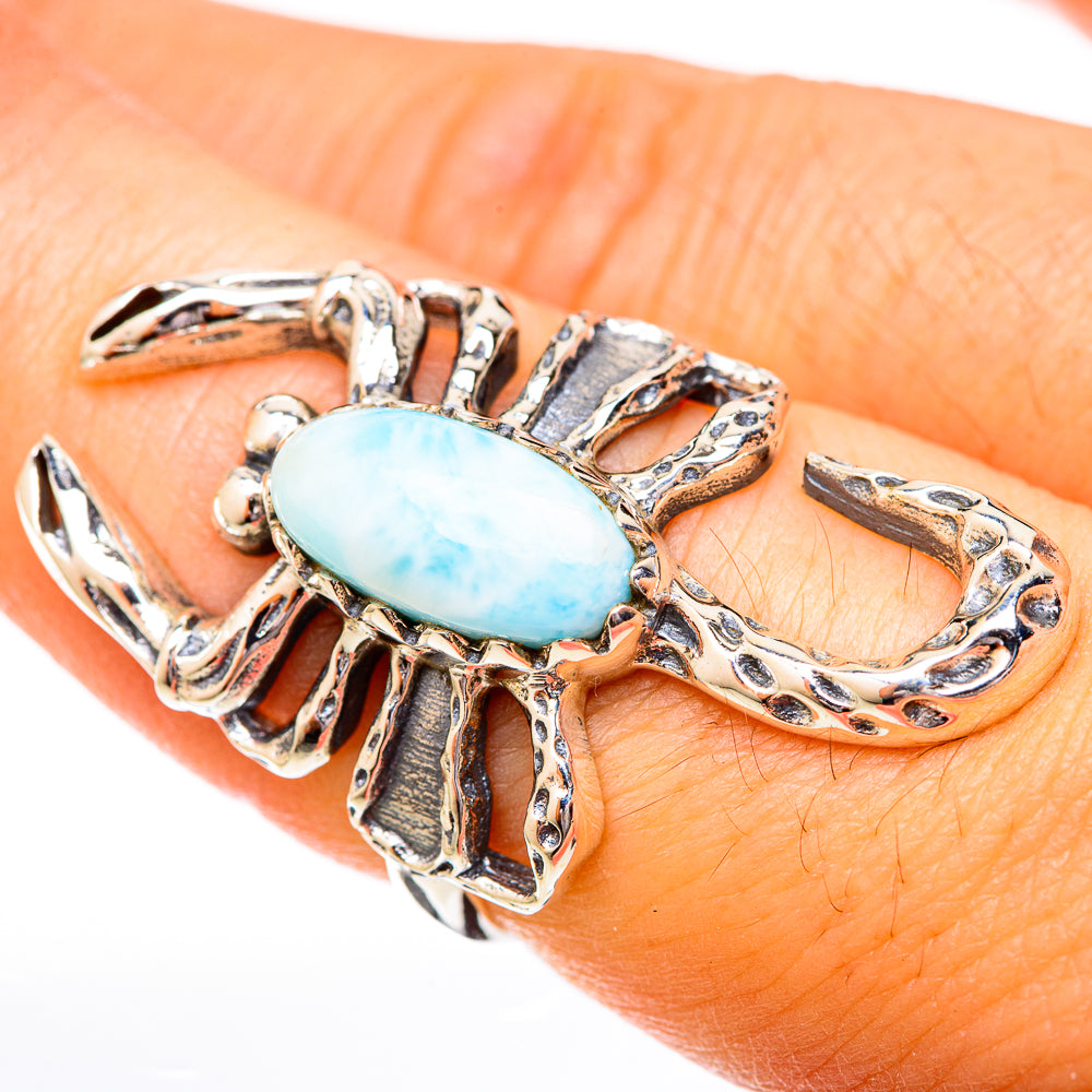 Larimar Rings handcrafted by Ana Silver Co - RING122728