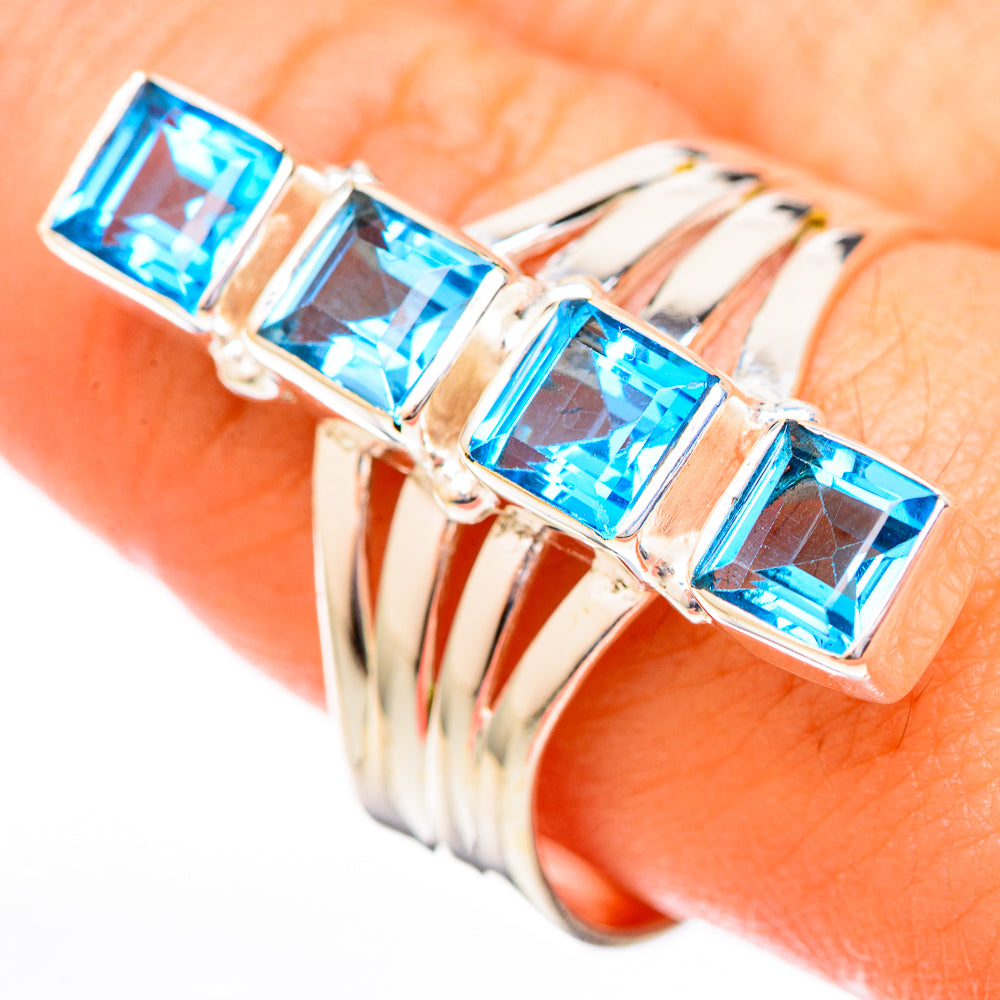 Blue Topaz Rings handcrafted by Ana Silver Co - RING122729