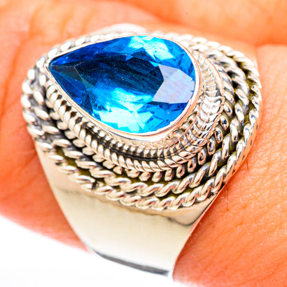Swiss Blue Topaz Rings handcrafted by Ana Silver Co - RING122732