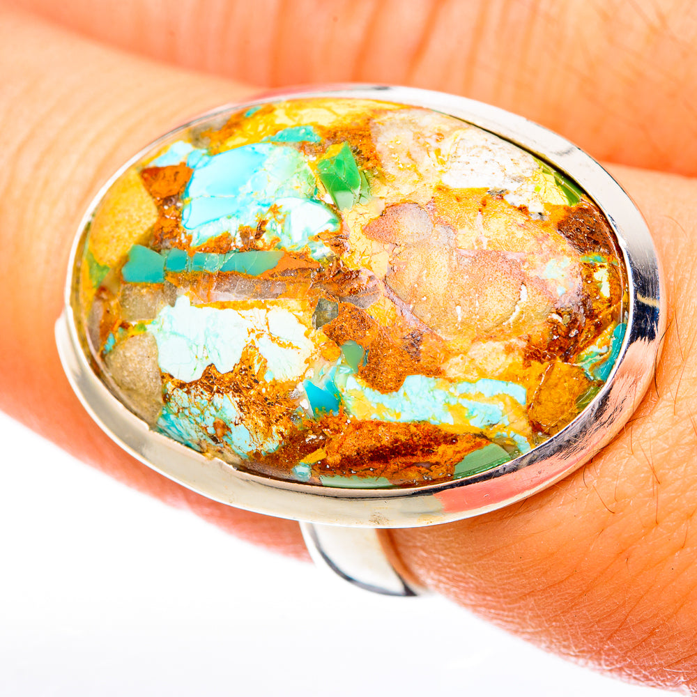 Chrysocolla Rings handcrafted by Ana Silver Co - RING122741