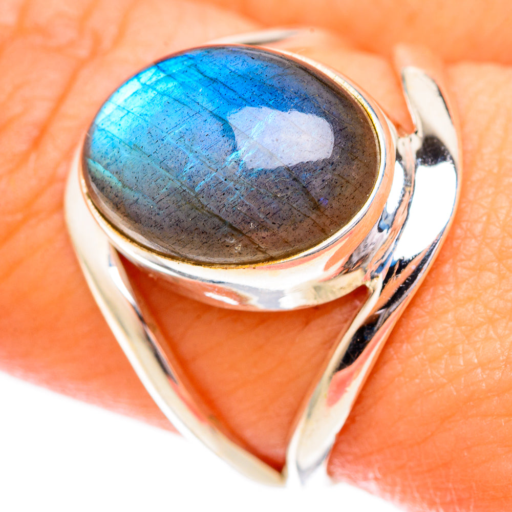 Labradorite Rings handcrafted by Ana Silver Co - RING122748