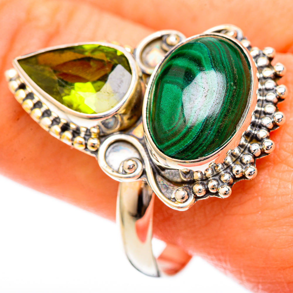 Malachite Rings handcrafted by Ana Silver Co - RING122753