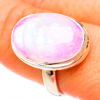 Pink Moonstone Rings handcrafted by Ana Silver Co - RING122754