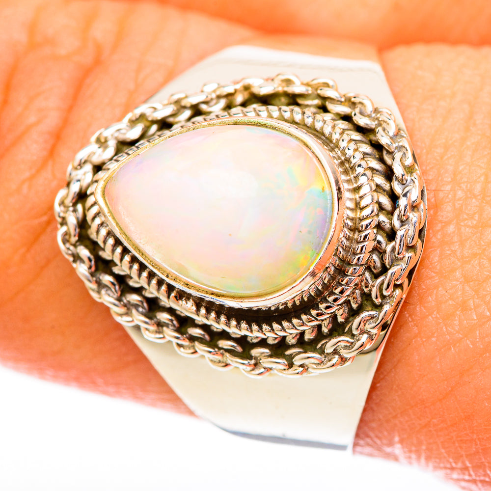 Ethiopian Opal Rings handcrafted by Ana Silver Co - RING122761