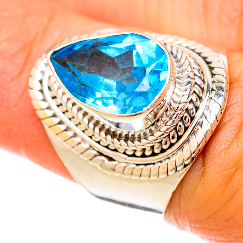 Blue Topaz Rings handcrafted by Ana Silver Co - RING122764