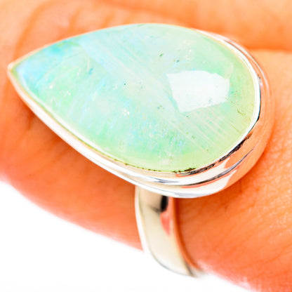 Green Moonstone Rings handcrafted by Ana Silver Co - RING122769