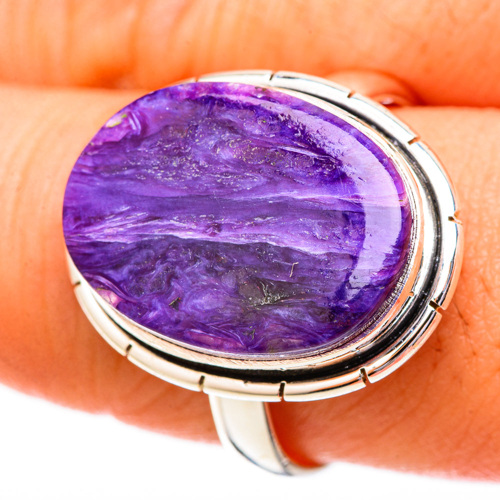 Charoite Rings handcrafted by Ana Silver Co - RING122773