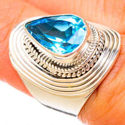 Blue Topaz Rings handcrafted by Ana Silver Co - RING122779