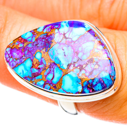 Purple Copper Composite Turquoise Rings handcrafted by Ana Silver Co - RING122785