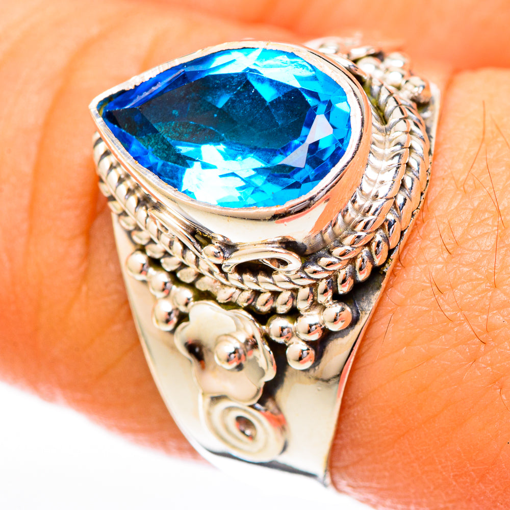Blue Topaz Rings handcrafted by Ana Silver Co - RING122789