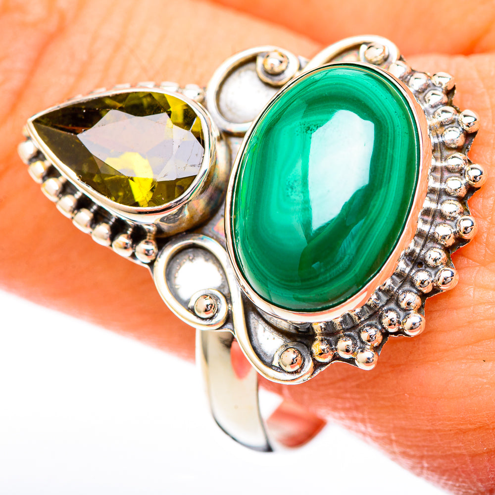 Malachite Rings handcrafted by Ana Silver Co - RING122796