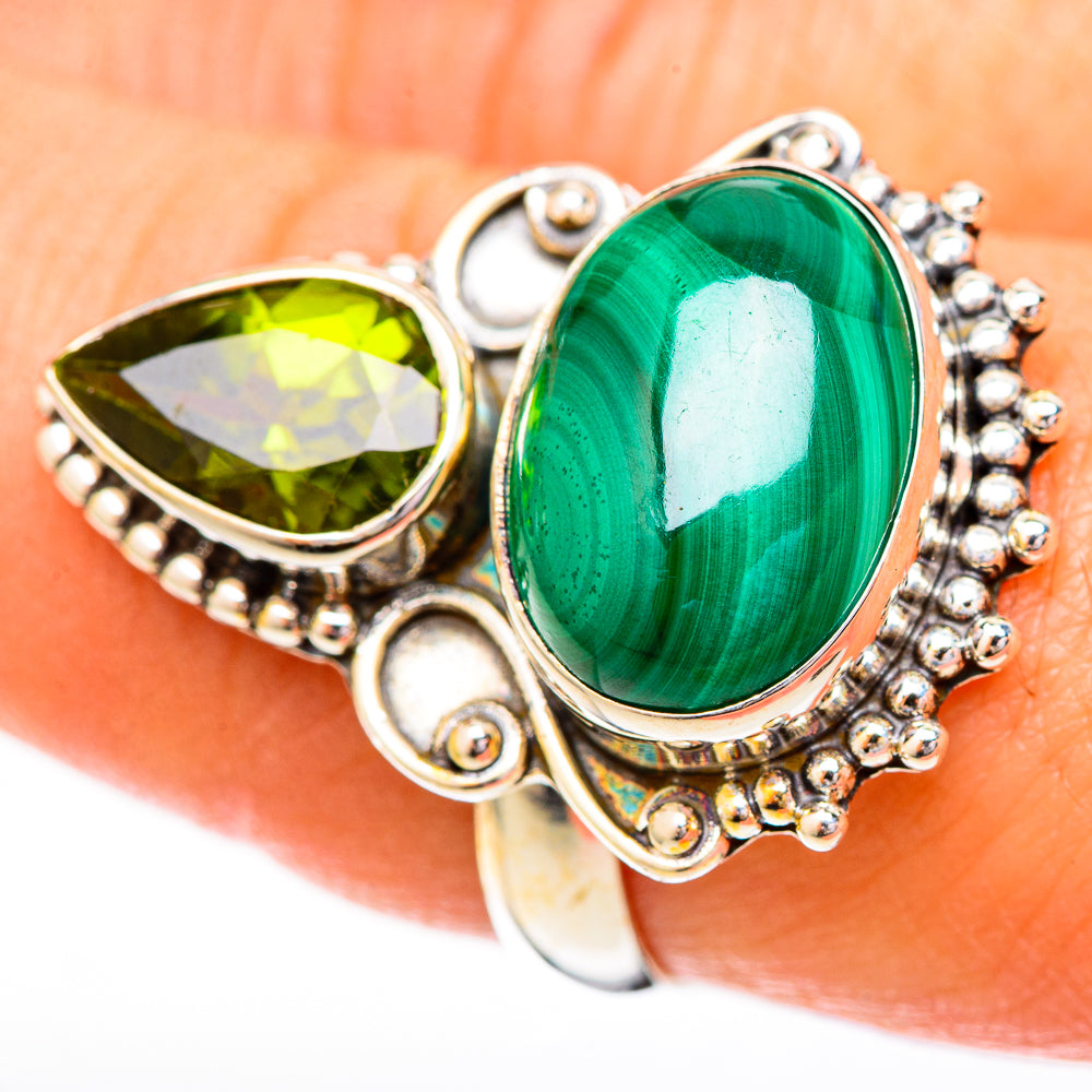 Malachite Rings handcrafted by Ana Silver Co - RING122808