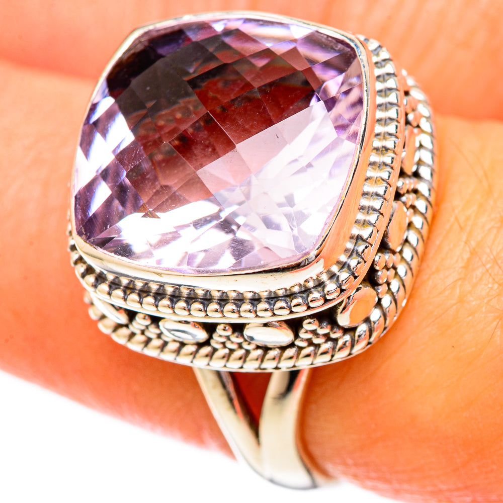 Pink Amethyst Rings handcrafted by Ana Silver Co - RING122810