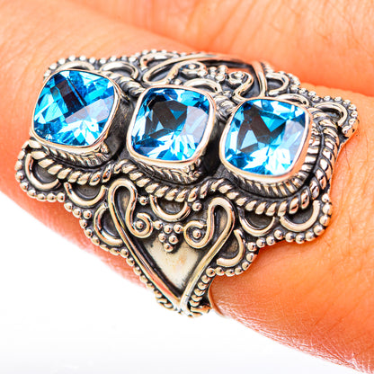 Blue Topaz Rings handcrafted by Ana Silver Co - RING122813