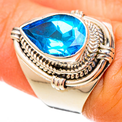 Blue Topaz Rings handcrafted by Ana Silver Co - RING122817