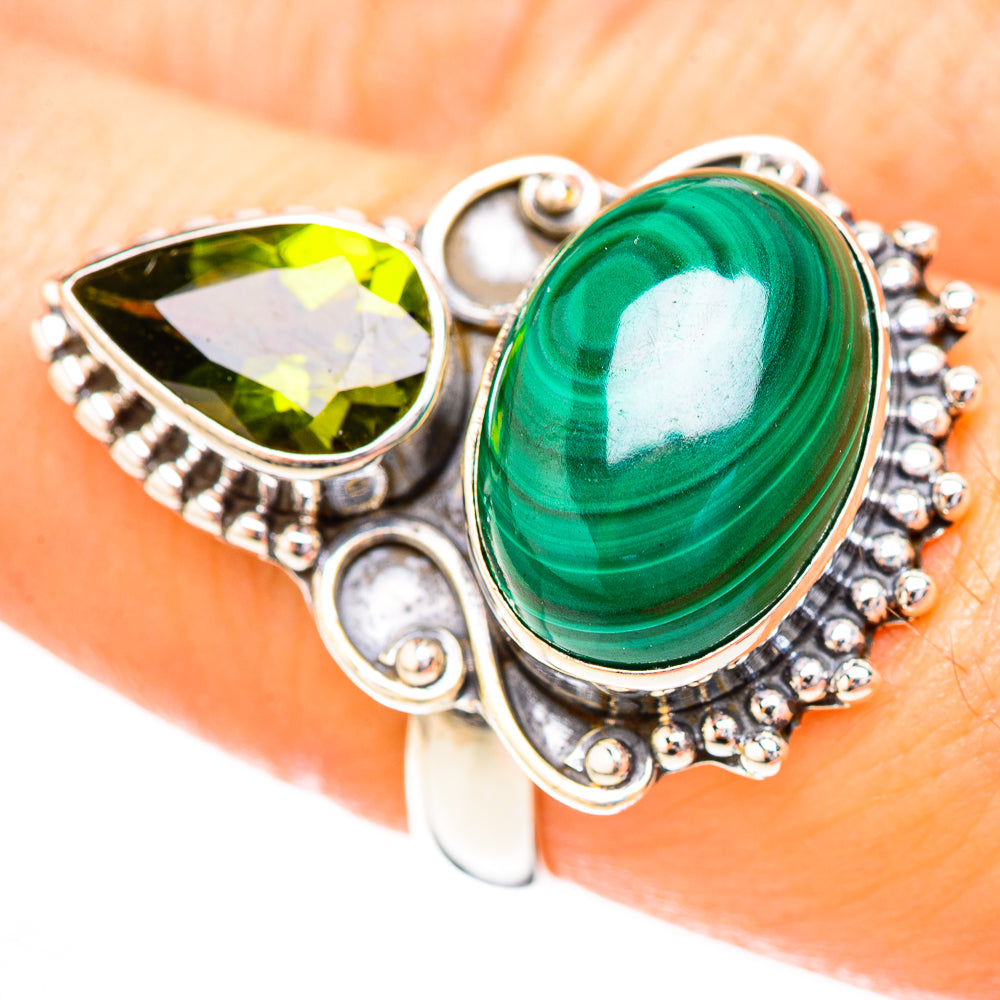 Malachite Rings handcrafted by Ana Silver Co - RING122830
