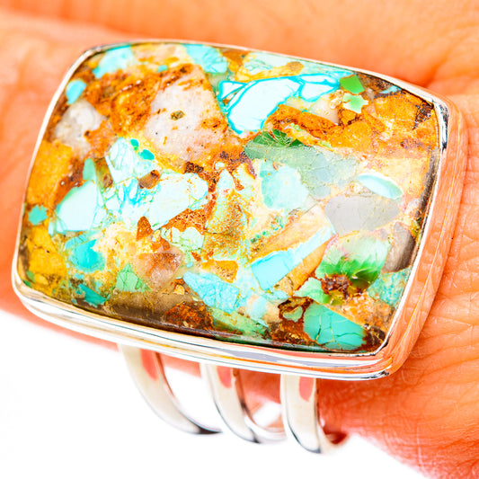 Chrysocolla Rings handcrafted by Ana Silver Co - RING122834