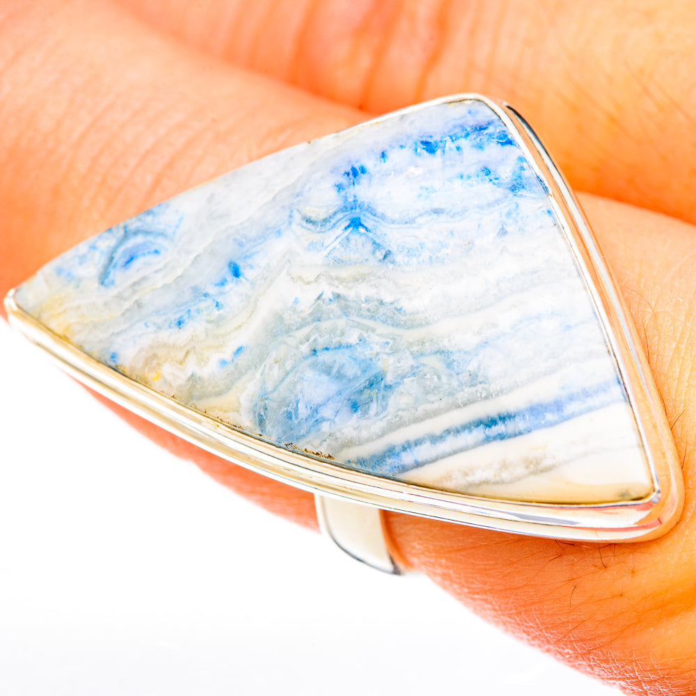 Blue Scheelite Rings handcrafted by Ana Silver Co - RING122839